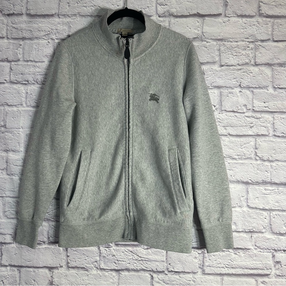 Burberry authentic men’s zip down sweater Gray - Picture 3 of 13